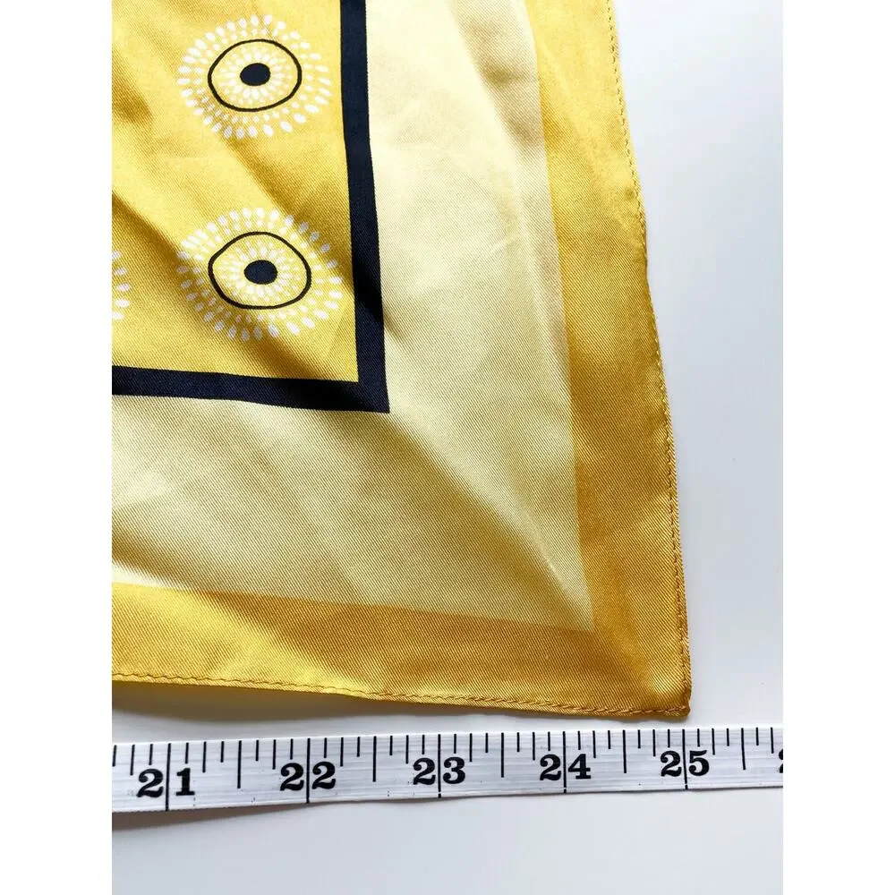 Ann Taylor Factory Yellow Silk Scarf 25" Square - Picture 3 of 3
